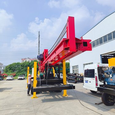 钢制全液压CFG长螺旋打桩机灌注桩旋转钻机 20米步履螺旋钻孔机