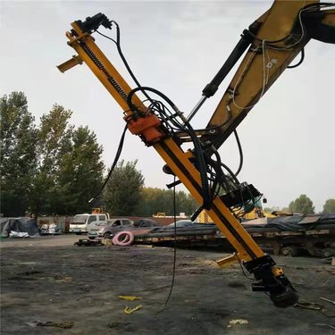挖机凿岩钻机 挖机改装凿岩机 挖改潜孔钻机 安装指导