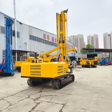 多功能山地光伏打桩机 土岩地层履带式螺旋钻机 电油两用地基钻洞机