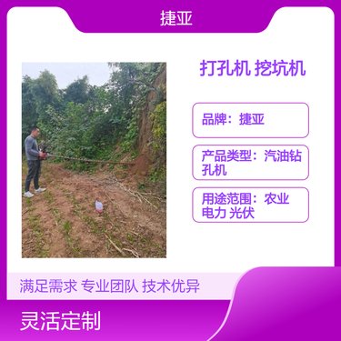 捷亚 汽油水平锚杆支护路下打孔机 55-A马路地下横向挖坑钻机