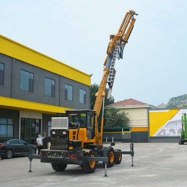 履带螺旋打桩钻探机械 轮式 隧道液压多功能钻机