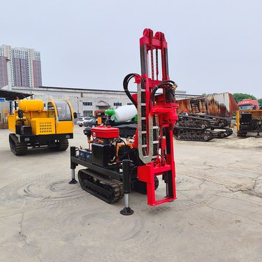拧地钉钻孔两用型打桩机 橡胶履带式光伏钻机 全液压螺旋地钉桩机