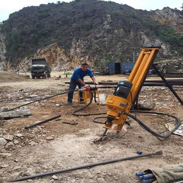 中拓品牌潜孔钻机90小型支架式注浆加固打孔电动气动钻机凿岩机