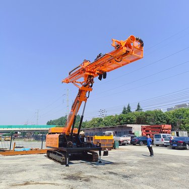 山体边坡加固高臂护坡钻机 360°旋转锚固钻孔机 基坑锚杆孔履带钻机