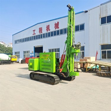 履带升降光伏打桩机 坡地找平液压螺旋钻机 可拧地桩多功能钻机
