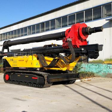 履带式太阳能旋挖钻机 光伏打桩机采用360度机身 山东力强机械有限公司机锁杆旋挖钻机