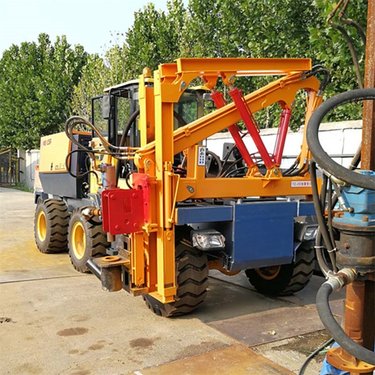 护栏打桩机公路多功能钻机打拔钻孔一体机器