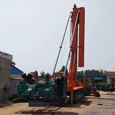 履带地基打桩机 6米长螺旋引孔机 油电两用 抗浮锚杆钻机
