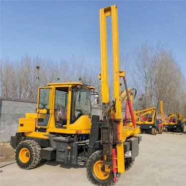 护栏打桩机钢管桩打压设备公路多功能钻机钻孔立桩机