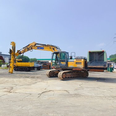 光伏一机三用挖改钻机 自动化隧道凿岩潜孔钻 挖掘机改戈壁打桩设备