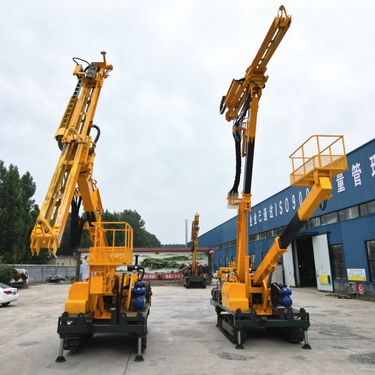 单双高举大臂锚杆钻机 钢制履带底盘 液压动力扭矩大 隧道钻机