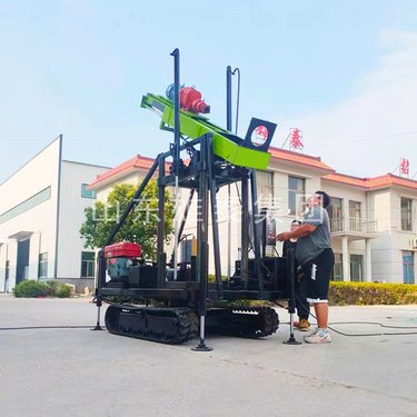 光伏打桩孔小型履带钻机 护栏桩打孔加固设备 打井气动钻孔机配套