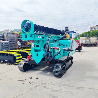 光伏打桩机螺旋桩机定制 液压动力头 直径200-500mm 履带式光伏钻机