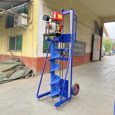 房屋地基打桩钻孔机 电动加固注浆螺旋引孔打洞机