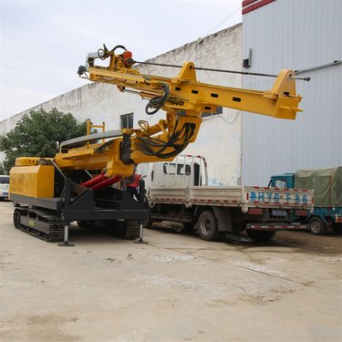 高臂履带式锚固钻机 基坑加固边坡支护钻孔机 360度旋转