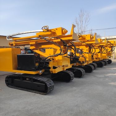 全新高原防汛锚杆钻机 13米液压履带式钻孔机 太阳能光伏打桩机