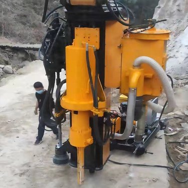 矿山开采挖改钻裂一体机 大型机载破石劈裂机潜孔钻机