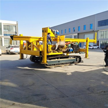 可入岩抗浮锚杆打桩机 双顶加压长螺旋钻机 钢板桩引孔多轴搅拌桩机